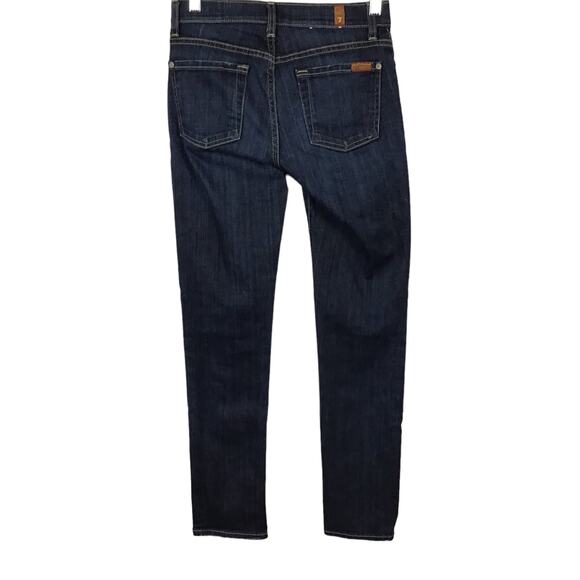 NEW 7 For All Mankind 7FAM The Slim Cigarette Straight Leg Dark Wash Jeans 24 - Picture 4 of 11